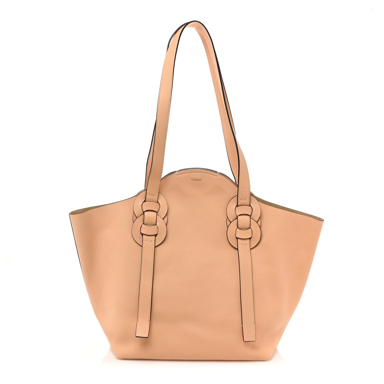 Chloe Small Grain Smooth Calfskin Medium Darryl Tote Beige 1 of 12