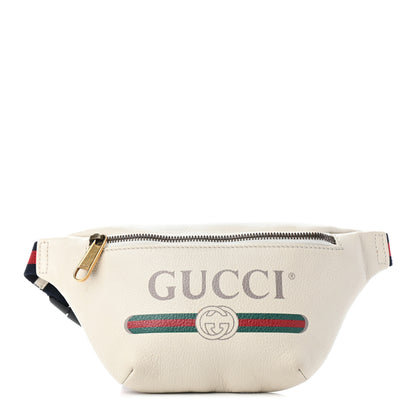 Gucci Grained Calfskin Small Logo Belt Bag White 1 of 9