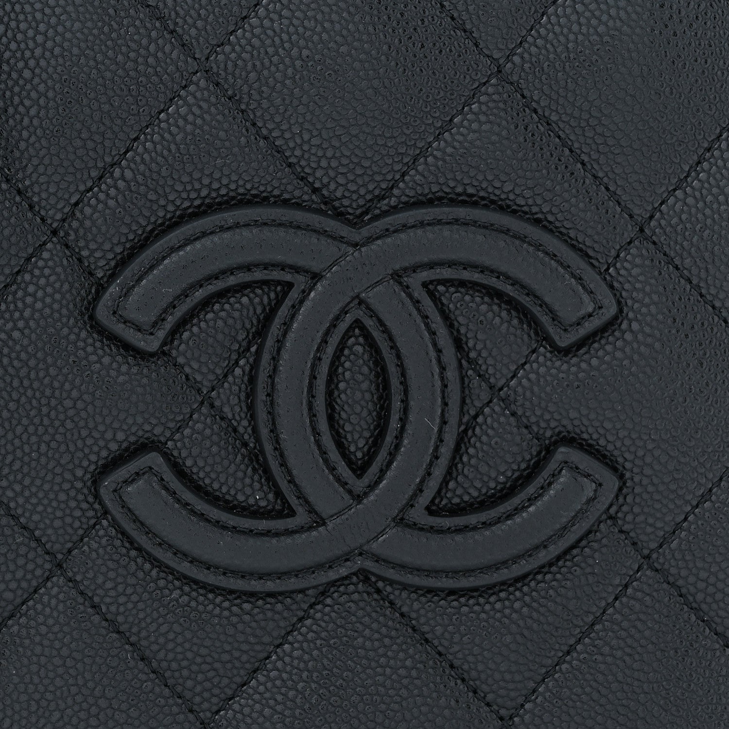 Chanel Caviar Quilted CC Small Top Handle Vanity Case Black 8 of 10