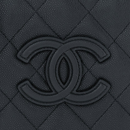 Chanel Caviar Quilted CC Small Top Handle Vanity Case Black 8 of 10