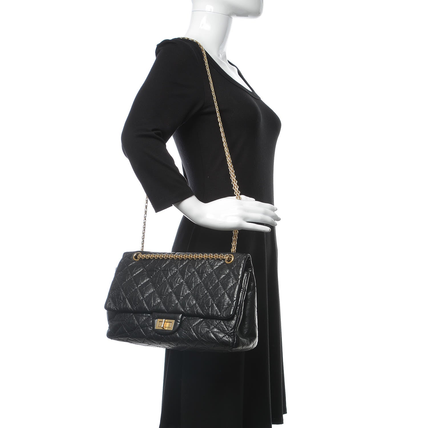 Chanel Aged Calfskin Quilted 2.55 Reissue 227 Flap Black 2 of 16