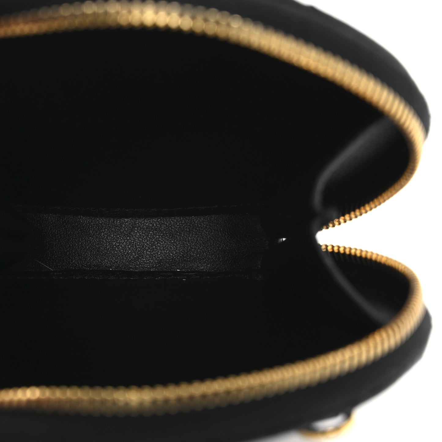 Calfskin Cannage Round Caro Pouch Black