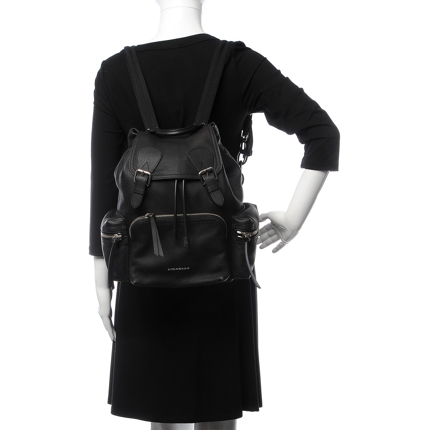 Burberry Deerskin Medium Rucksack Backpack Black 2 of 7