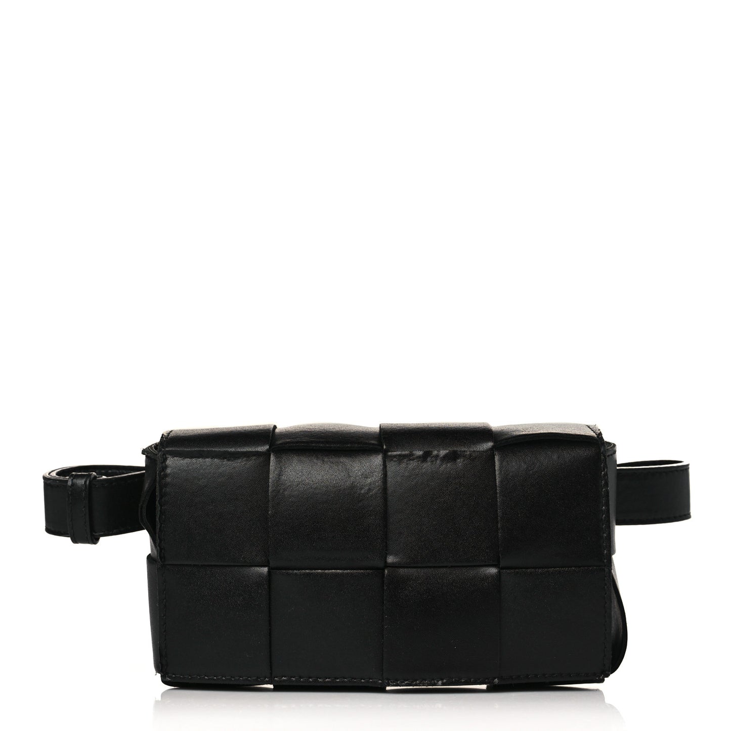 Nappa Maxi Intreccio The Belt Cassette Bag Black