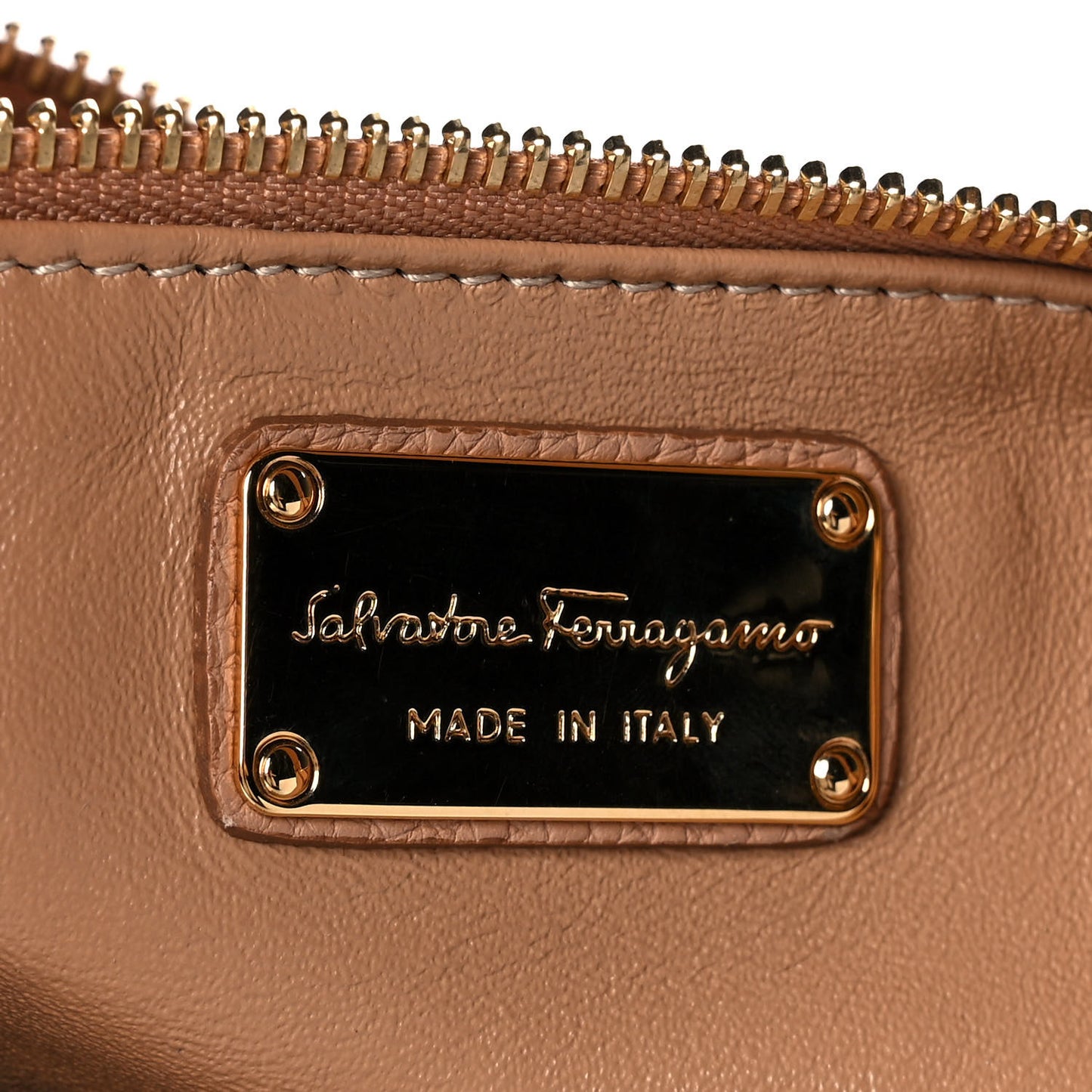 Calfskin Fanisa Gancini Hobo Natural