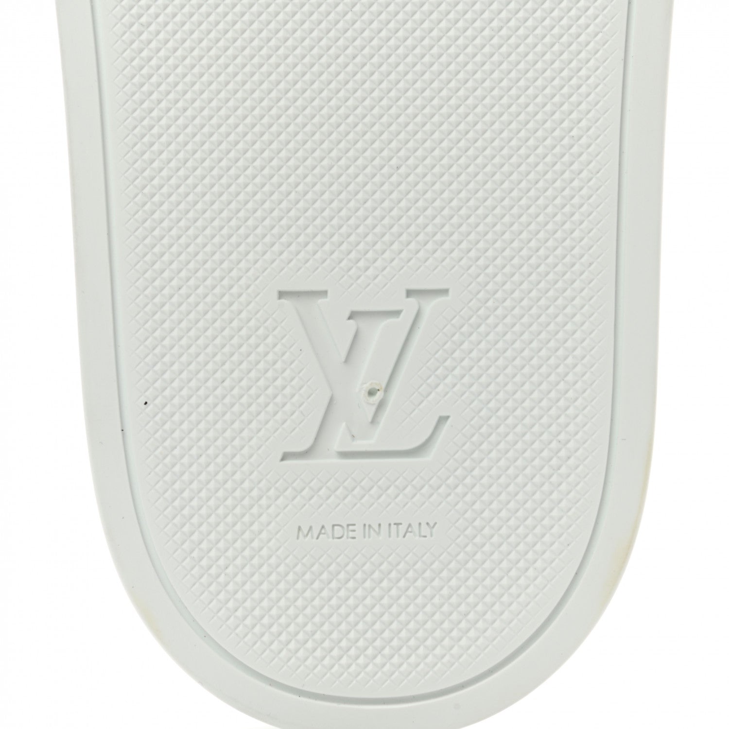 Louis Vuitton Metallic Rubber Embossed Monogram Mens Waterfront Mules 10 Blue 6 of 8