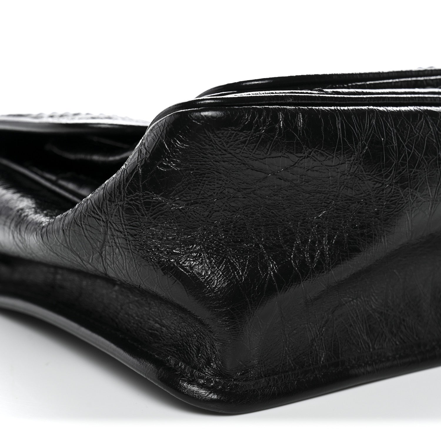 Saint Laurent Crinkled Calfskin Matelasse Monogram Medium Niki Chain Satchel Black 9 of 10