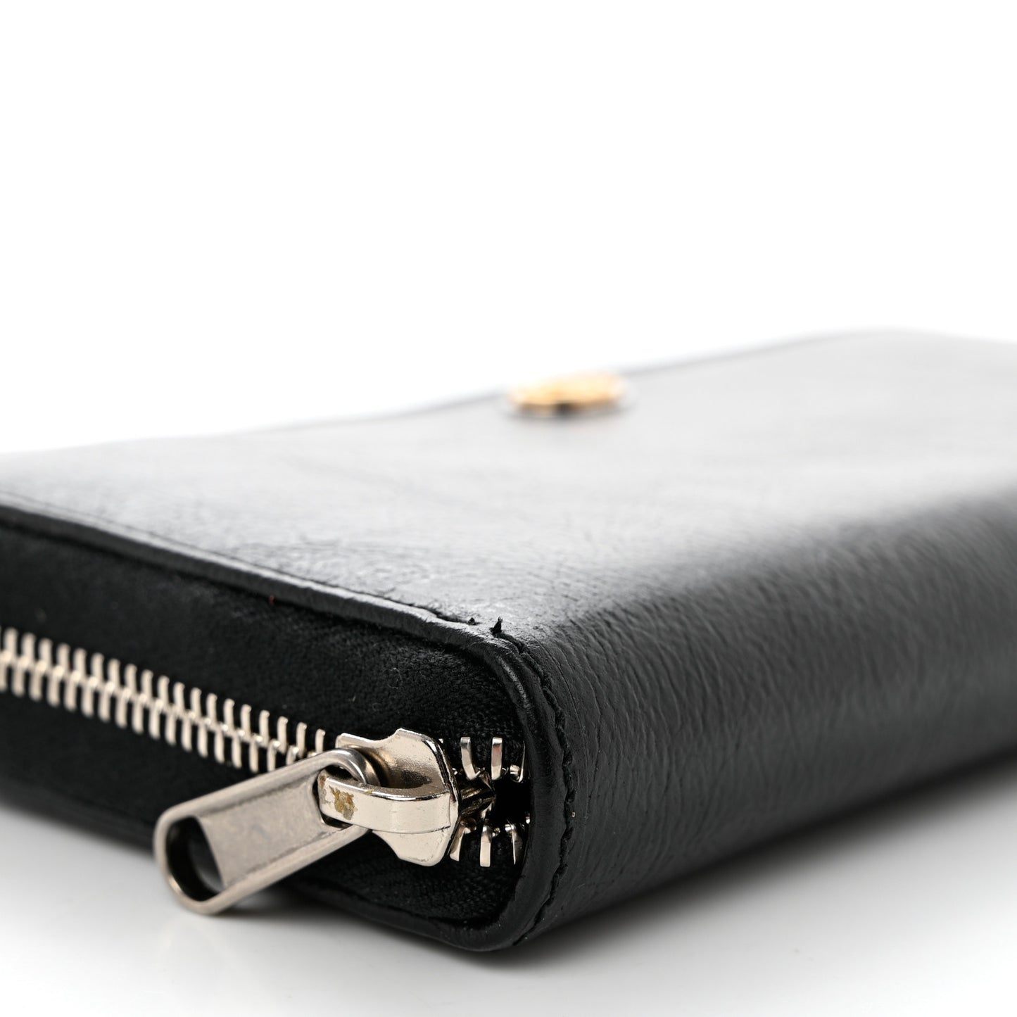 Vintage Calfskin Interlocking G Zip Wallet Black