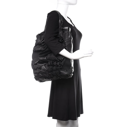 Valentino Garavani Nappa Pleated Tote Black 2 of 9