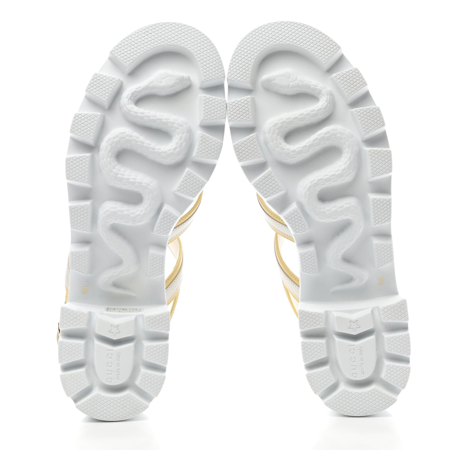 Nappa Platform Lug Sole Sandals 37 White Butter