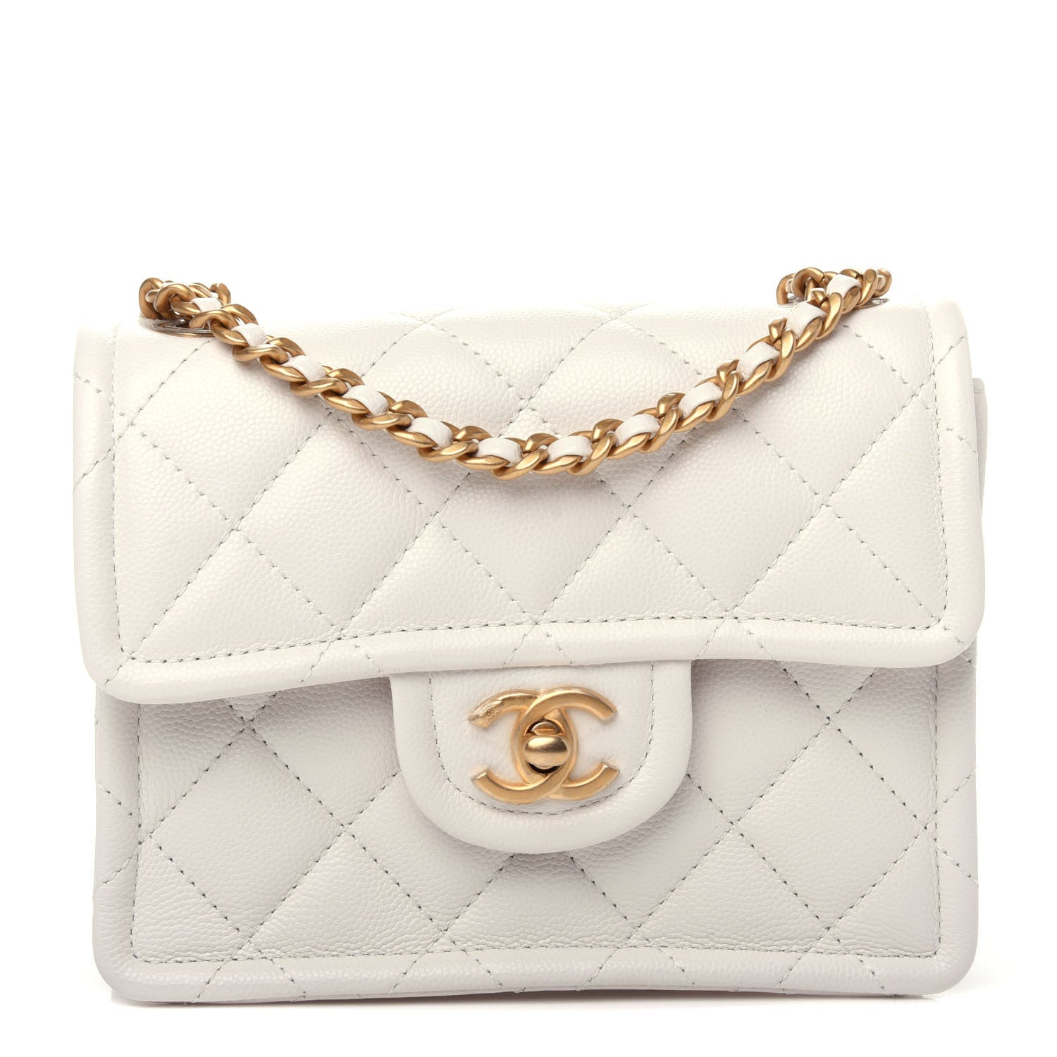 Chanel Caviar Quilted Mini Sweet Classic Flap White 1 of 11