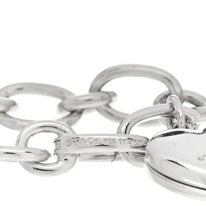 Tiffany Sterling Silver Heart Locket Charm Bracelet 5 of 5