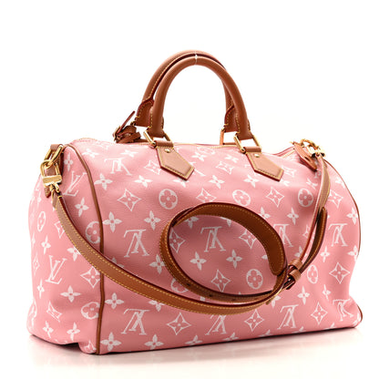 Louis Vuitton Calfskin Monogram Speedy P9 Bandouliere 40 Pink Sakura 3 of 15
