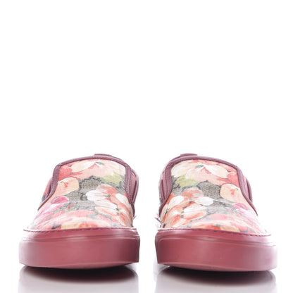 Gucci GG Supreme Monogram Blooms Womens Slip On Sneakers 37 Beige Multicolor Dry Rose 3 of 9