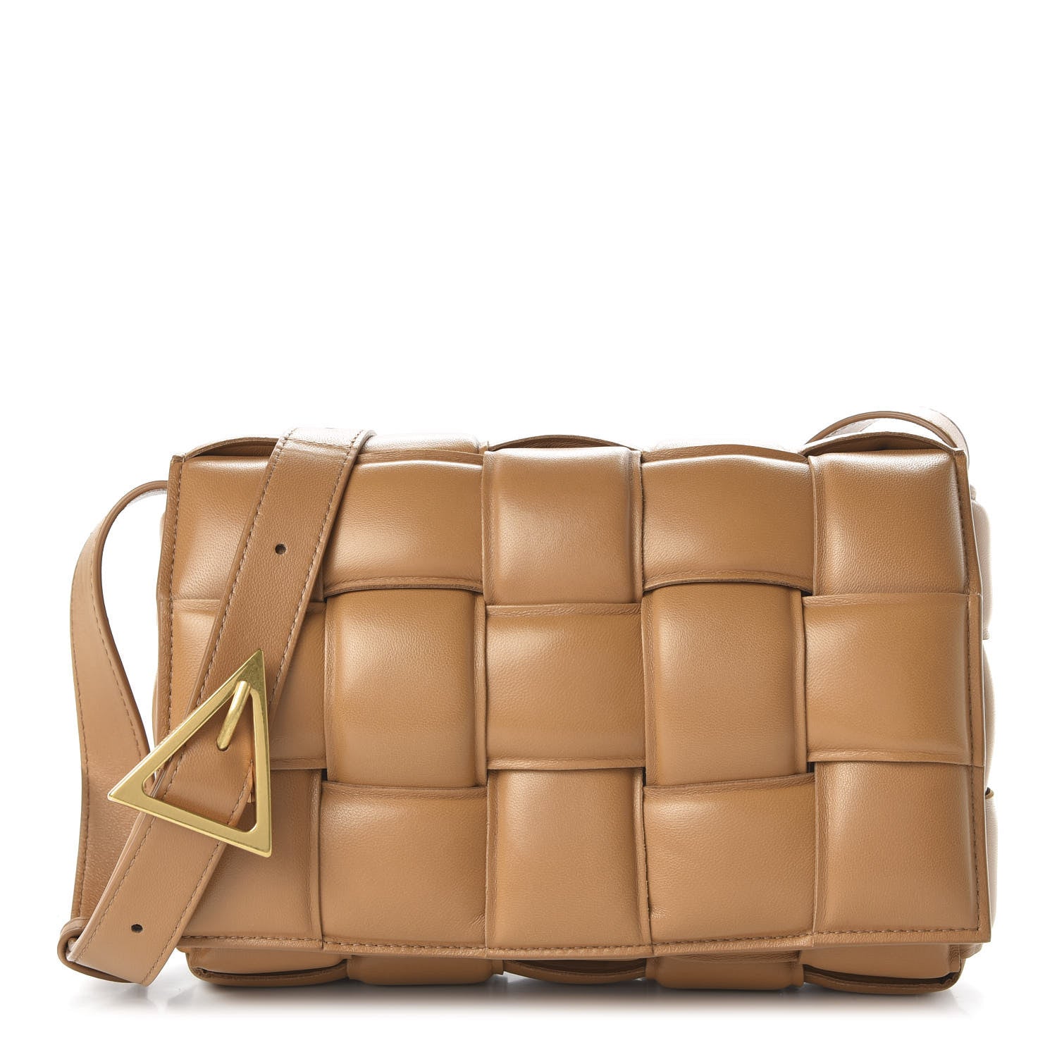 Bottega Veneta Nappa Maxi Intreccio Padded Cassette Crossbody Bag Caramel 1 of 9