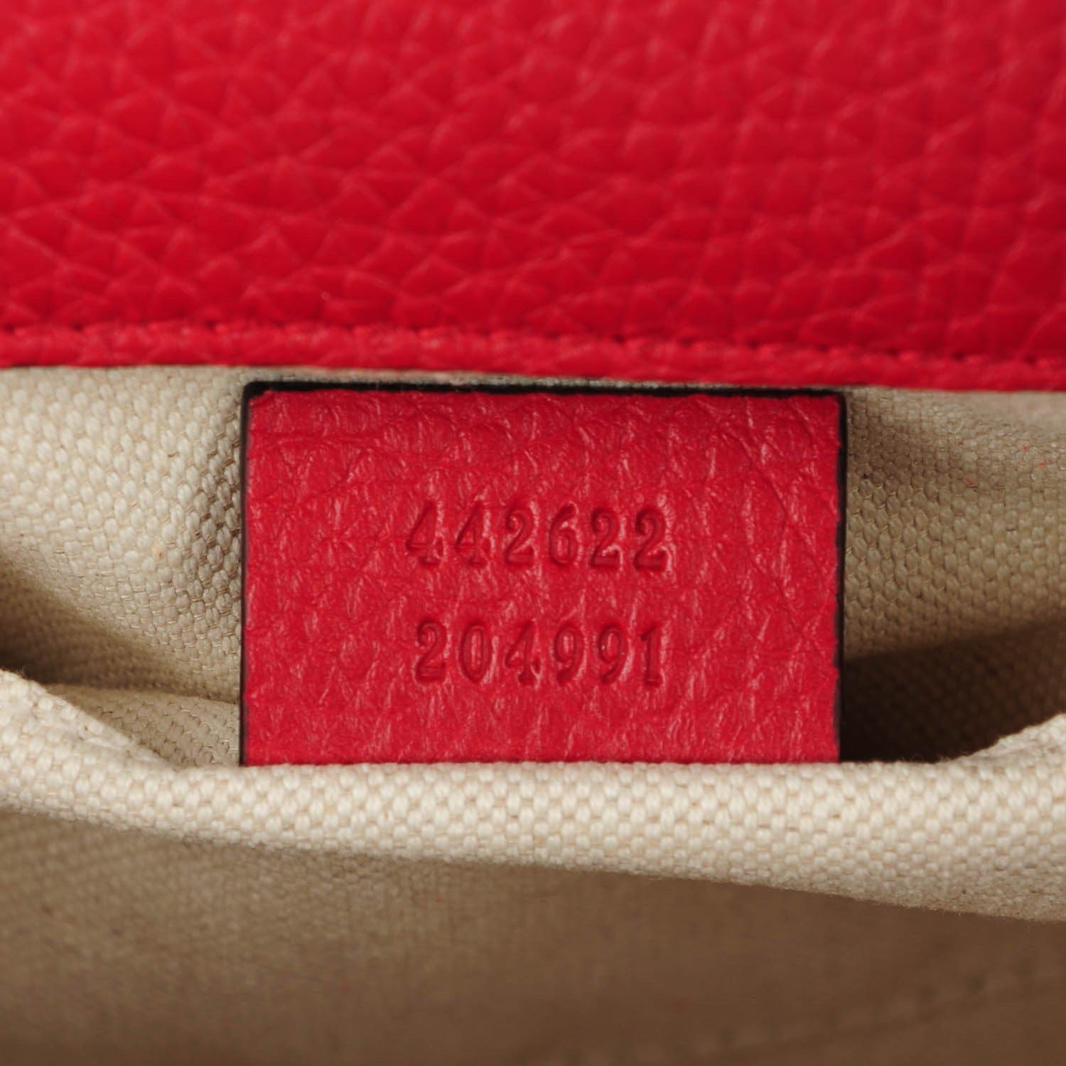 Gucci Calfskin Mini GG Marmont Top Handle Bag Vulcanic Red 6 of 7