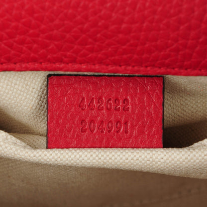 Gucci Calfskin Mini GG Marmont Top Handle Bag Vulcanic Red 6 of 7
