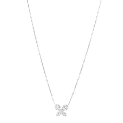 Roberto Coin 18K White Gold Diamond Butterfly Pendant Necklace 1 of 4