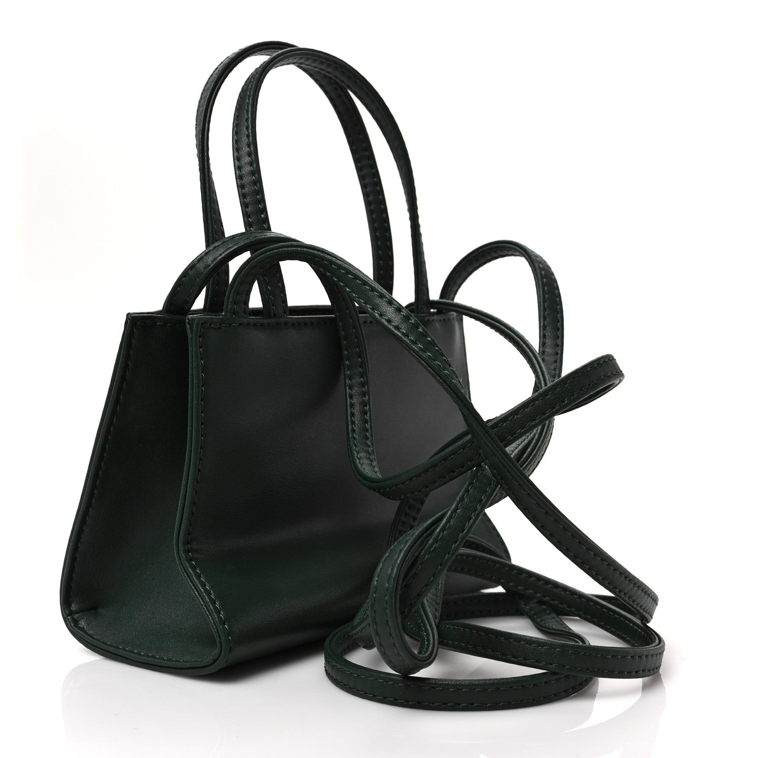 Telfar Vegan Leather Small Shopping Bag Dark Olive 3 of 7