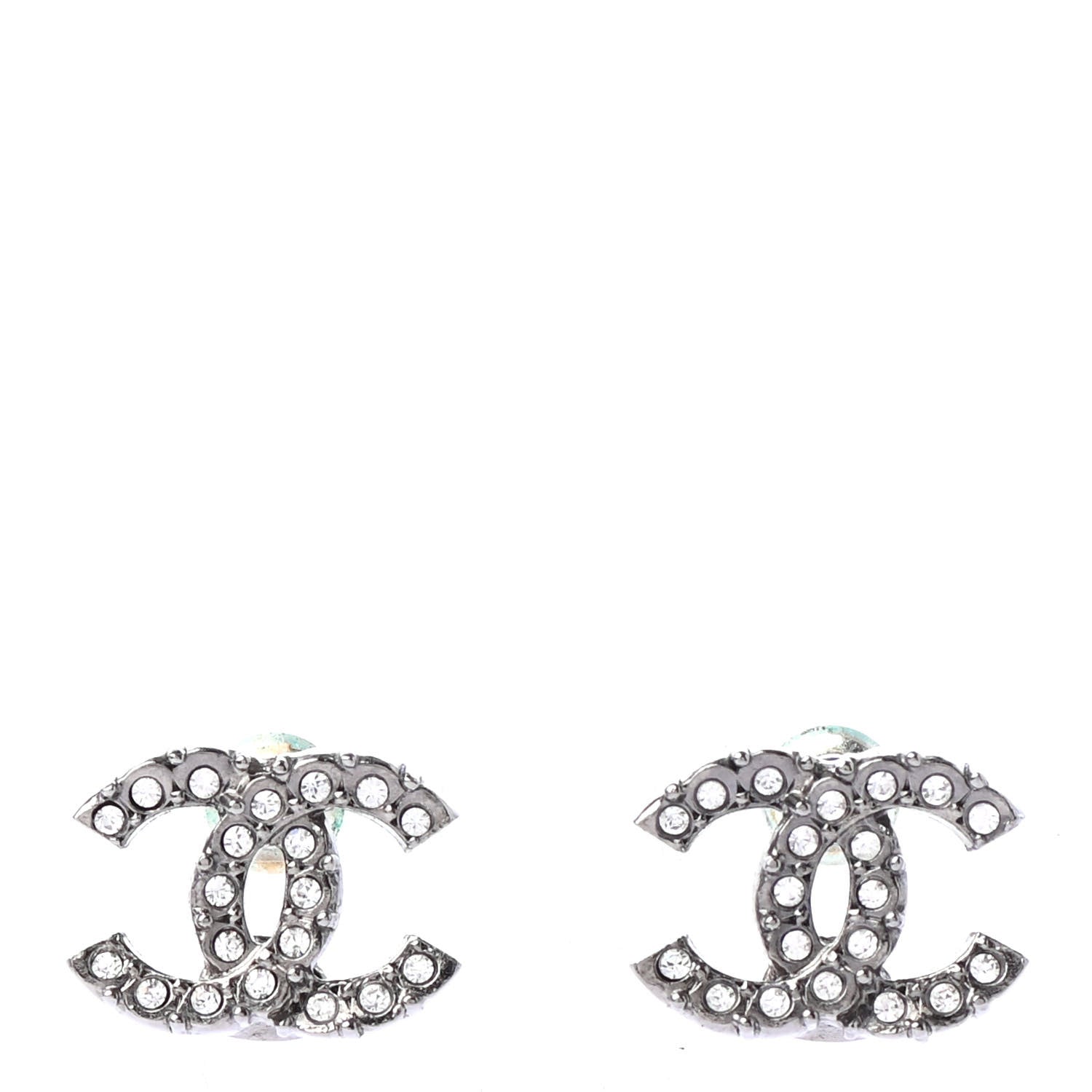 Chanel Ruthenium Crystal CC Earrings 1 of 4