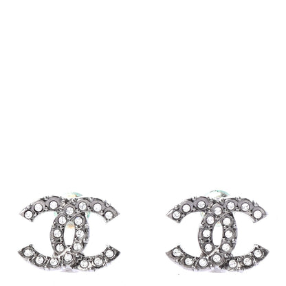 Chanel Ruthenium Crystal CC Earrings 1 of 4