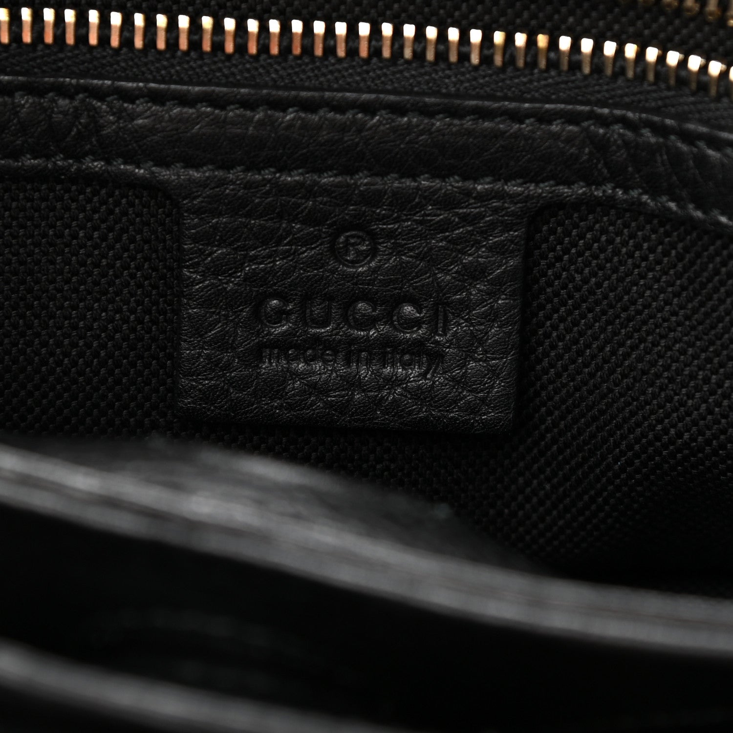 Gucci Calfskin Small Bamboo Shopper Tote Black 6 of 10