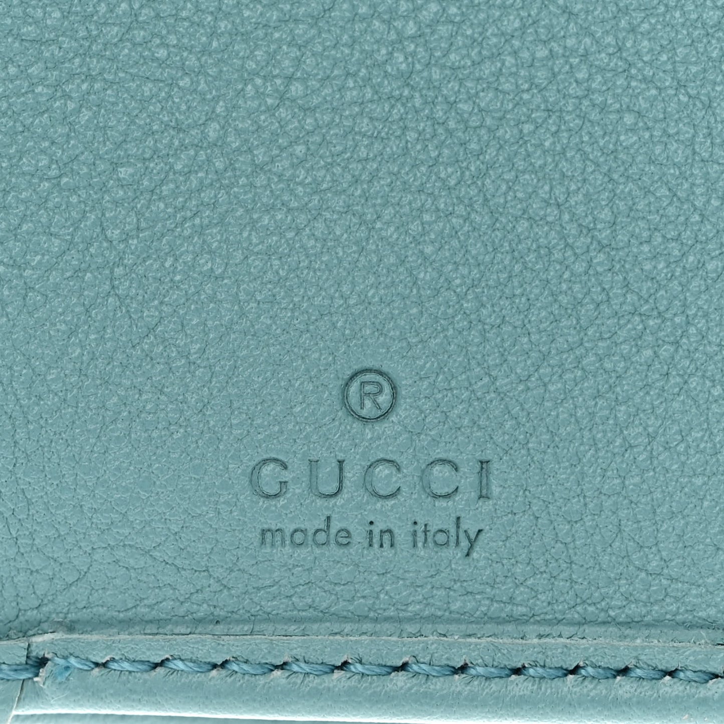 Wonka Grain Calfskin Diana Tri-Fold Wallet Dusty Azure