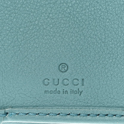 Gucci Wonka Grain Calfskin Diana Tri-Fold Wallet Dusty Azure 7 of 11