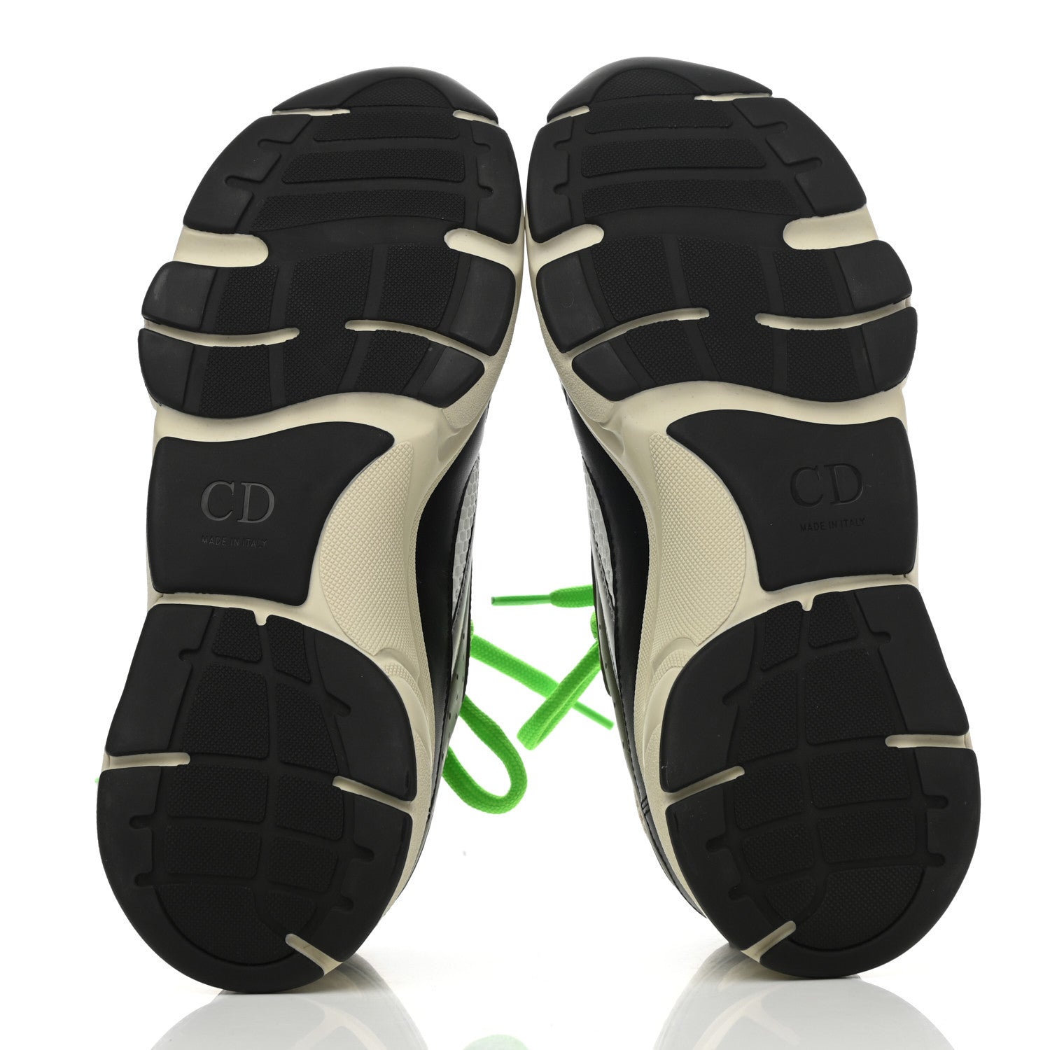 Christian Dior Technical Mesh Calfskin Mens B22 Sneakers 40 Olive Green Black Grey White 5 of 9