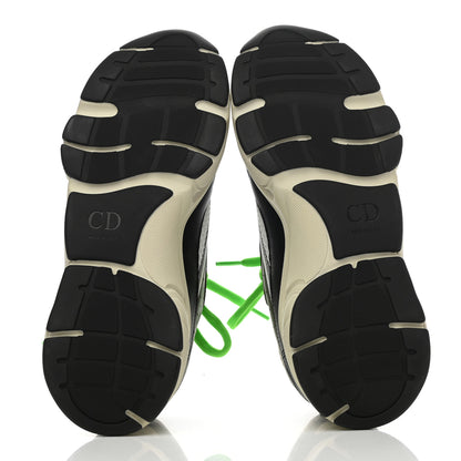 Christian Dior Technical Mesh Calfskin Mens B22 Sneakers 40 Olive Green Black Grey White 5 of 9