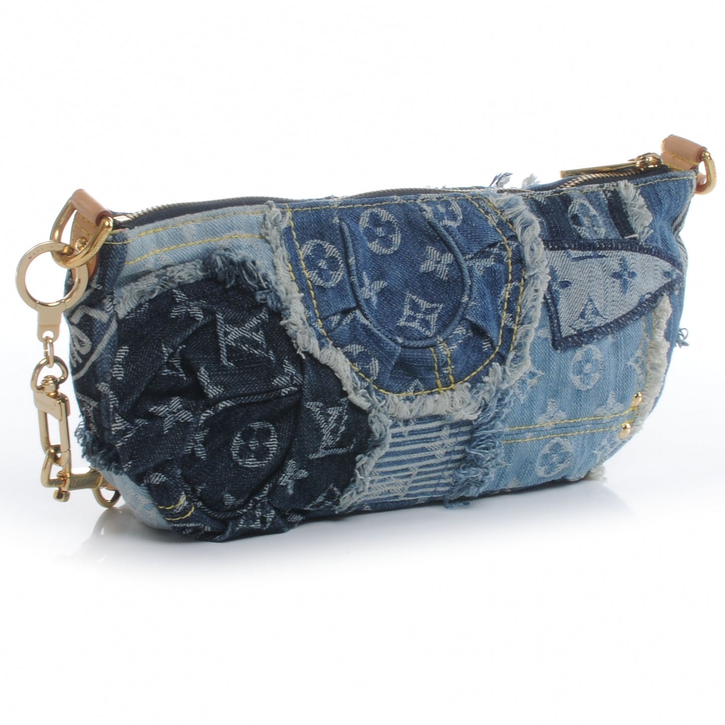 Denim Patchwork Pouchy Blue