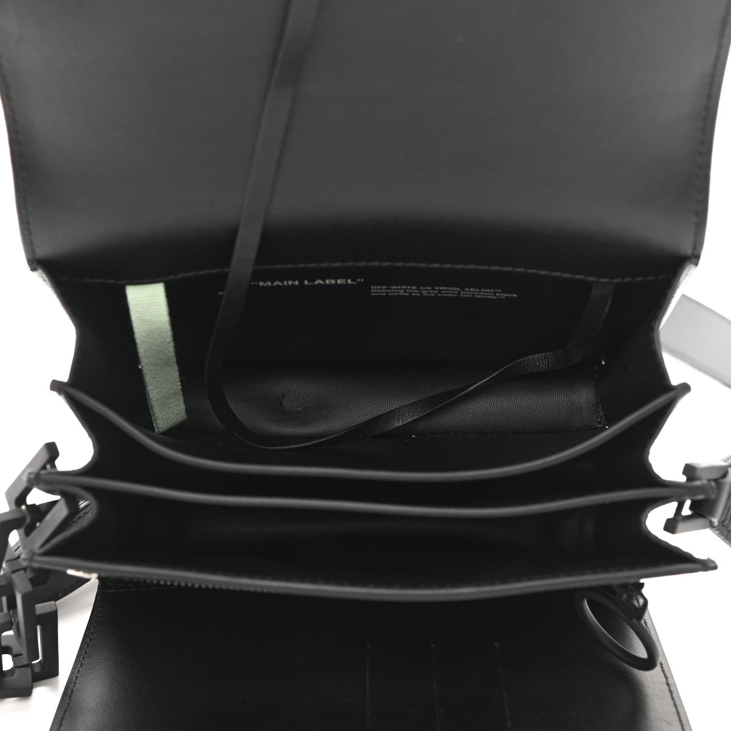 Off-White Calfskin Binder Clip Bag So Black 5 of 10