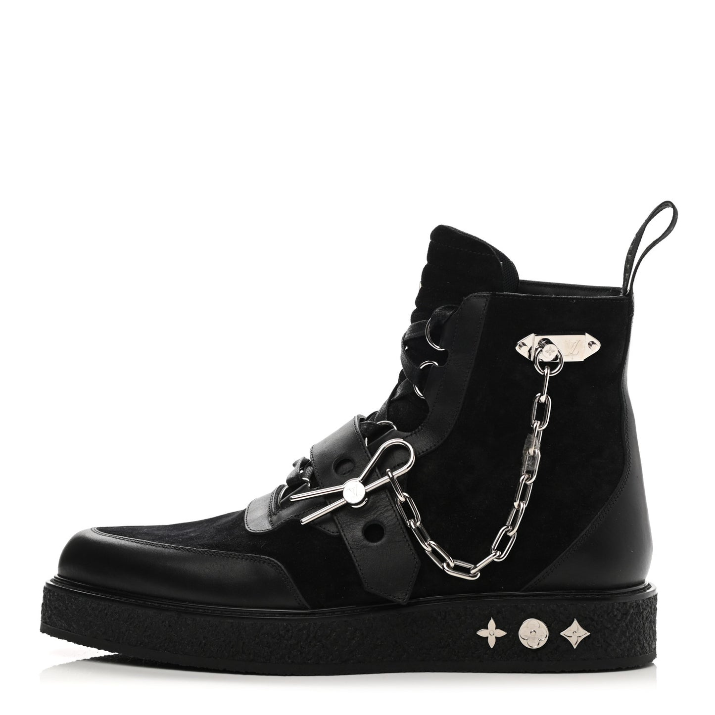 Suede Calfskin Mens Creeper Ankle Boots 9 Black