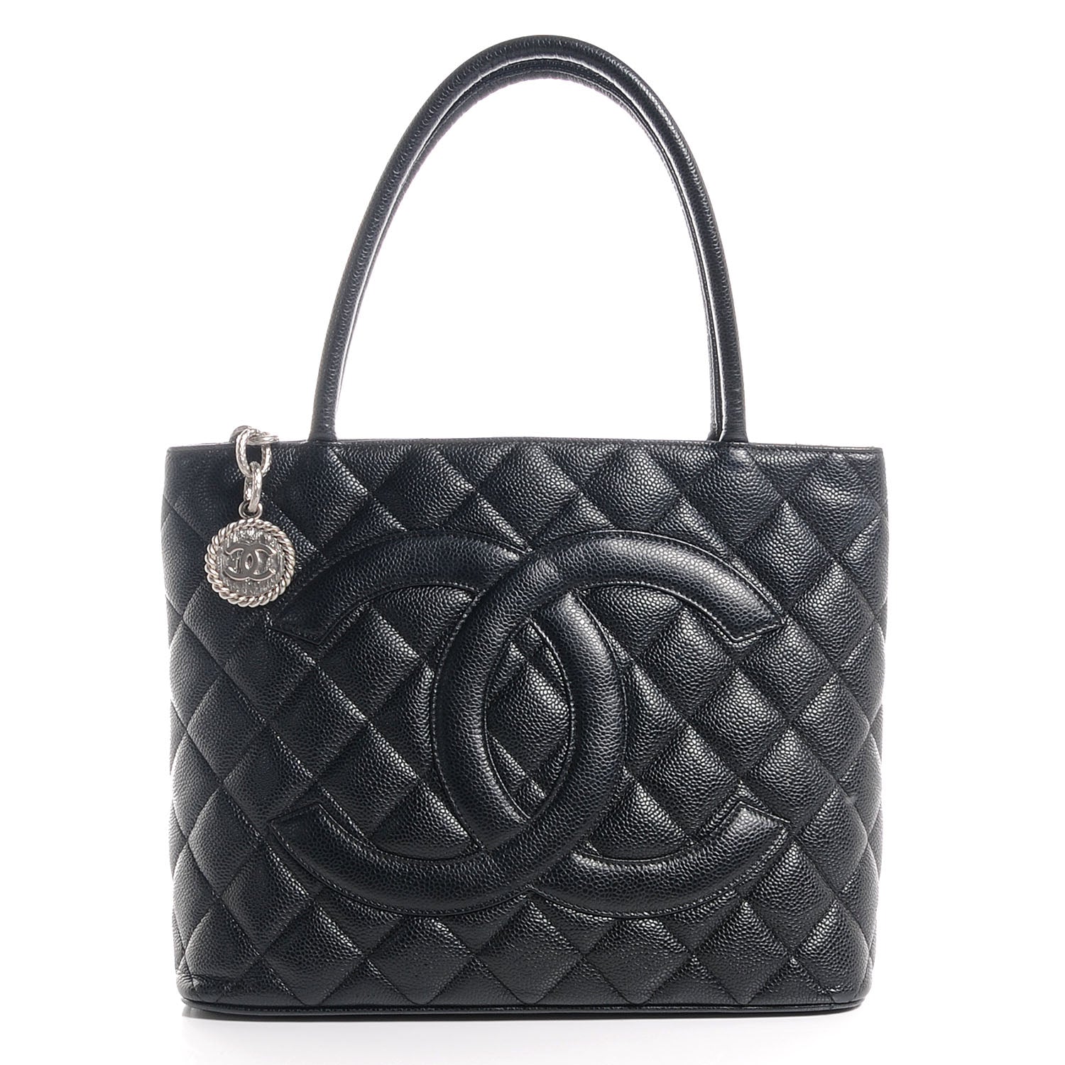 Chanel Caviar Quilted Medallion Tote Black 8 of 14