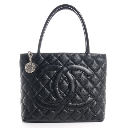 Chanel Caviar Quilted Medallion Tote Black 8 of 14