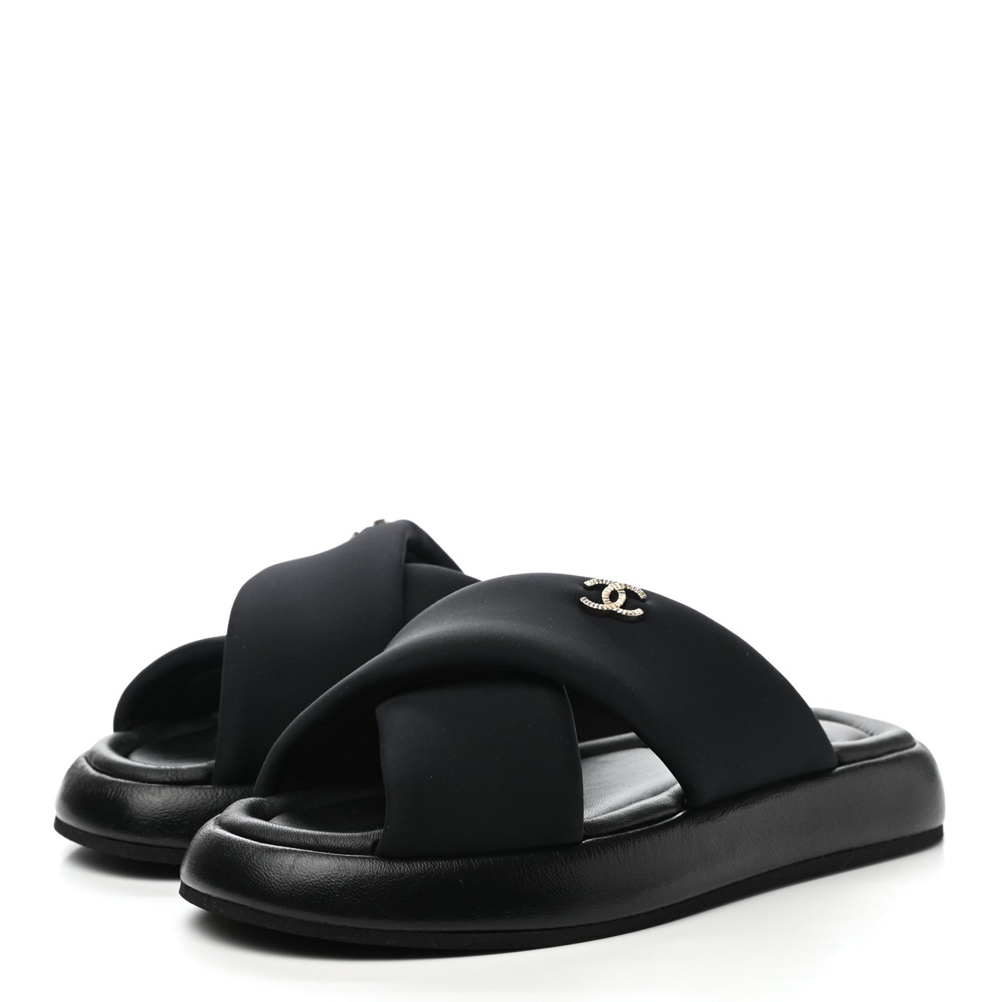 Fabric CC Mules Sandals 36 Black