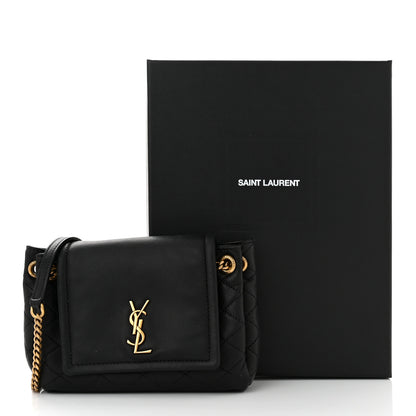 Saint Laurent Lambskin Quilted Monogram Mini Nolita Black 11 of 11