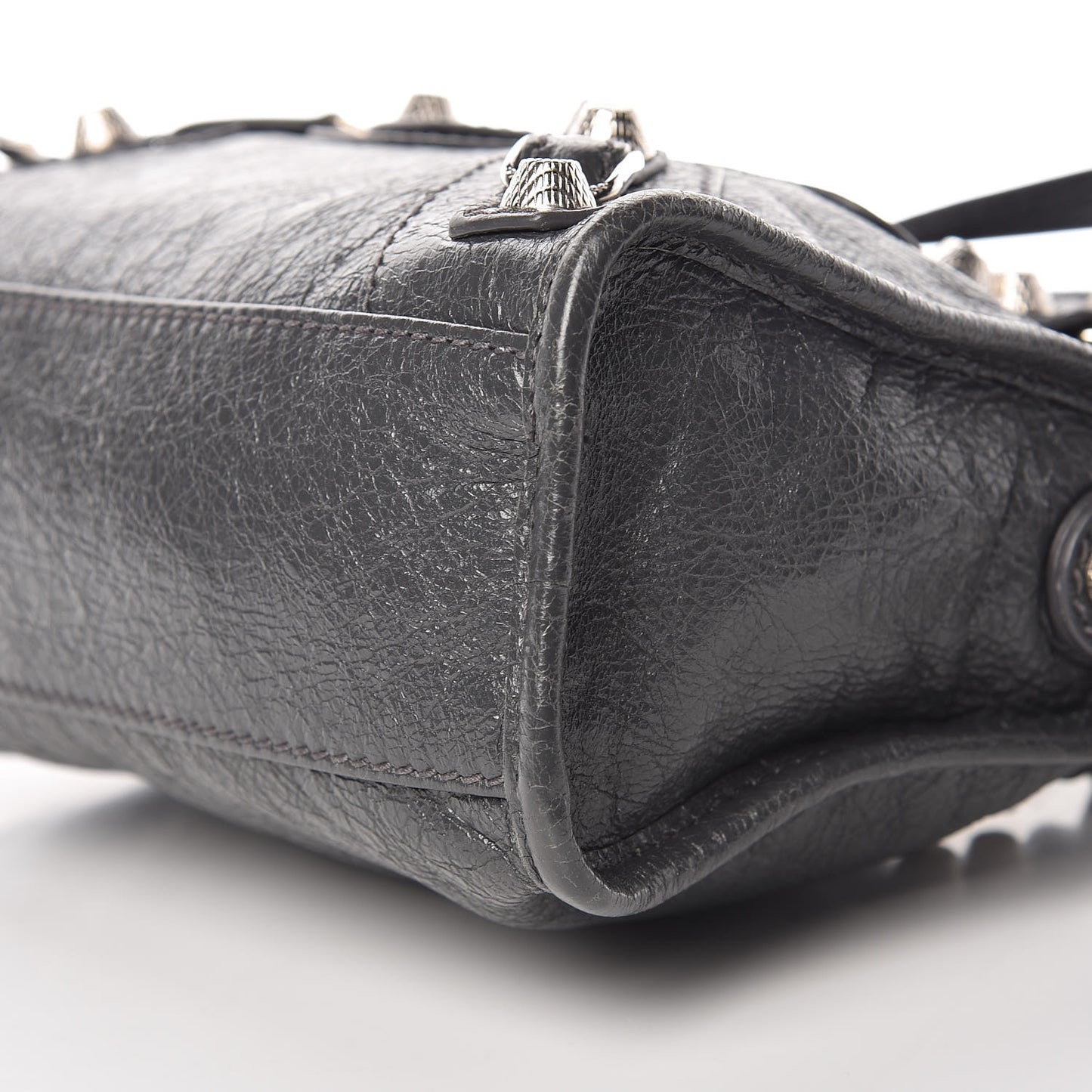 Agneau Giant 12 Silver Hardware Mini City Gris Fossile
