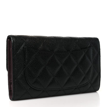 Chanel Caviar Quilted Large Flap Wallet Black 3 of 9