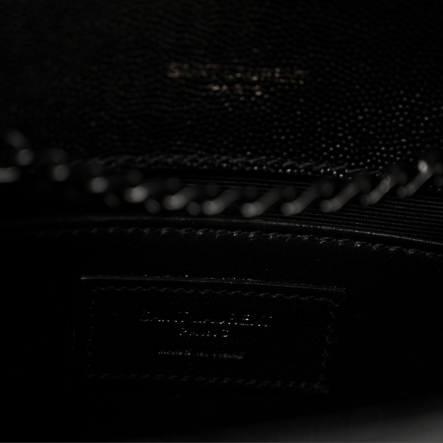 Grain De Poudre Small Monogram Monochrome Kate Satchel Black