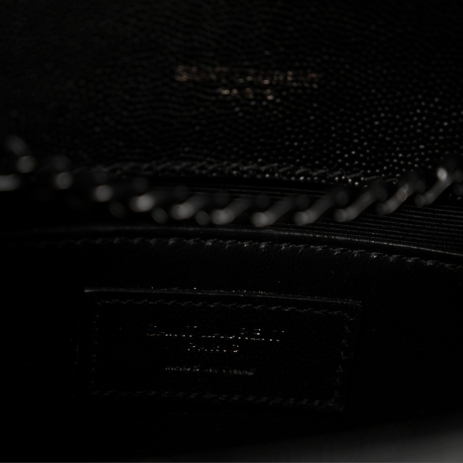 Saint Laurent Grain De Poudre Small Monogram Monochrome Kate Satchel Black 6 of 12