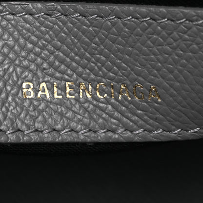 Balenciaga Signature Grained Calfskin Logo XXS Ville Top Handle Bag Gris Perle Fonce White 6 of 12