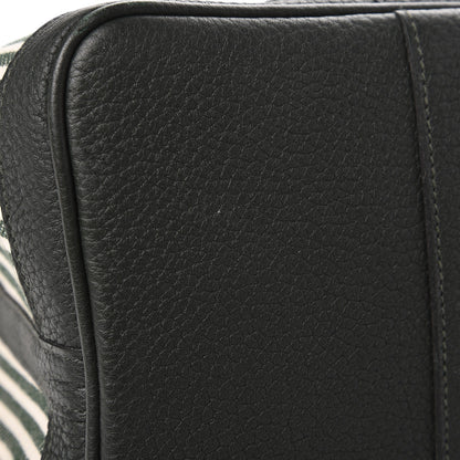 Hermes Toile Vache Country Garden Party Pockets 36 MM Tote Ecru Vert Anglais Vert Fonce 8 of 12