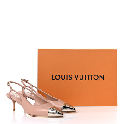 Louis Vuitton Calfskin Urban Twist Slingback Pumps 36 Pink Silver 12 of 12