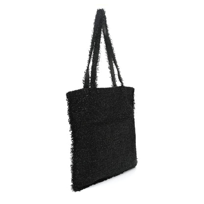 Chanel Tweed Resin Strass Large Robot Shopping Bag Black 3 of 10