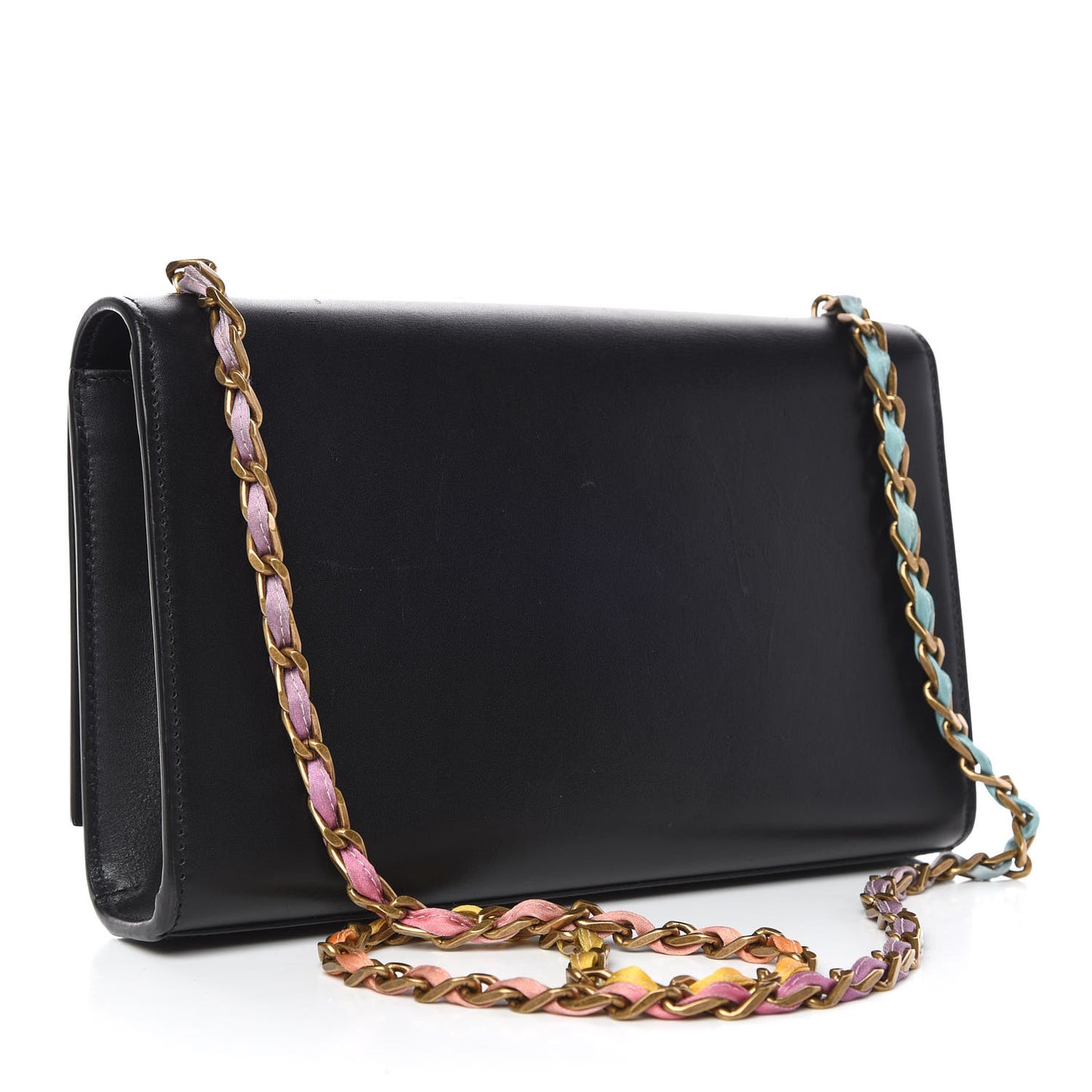 Calfskin Medium Monogram Kate Satchel Black Multicolor