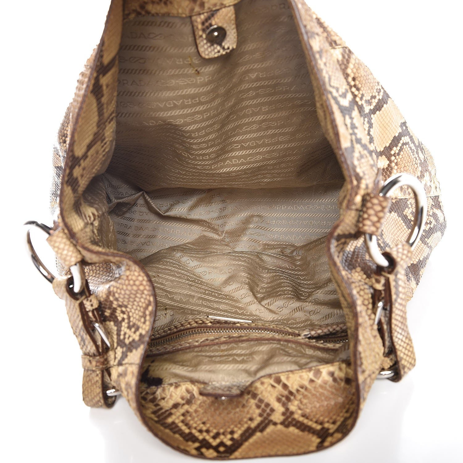 Prada Python Logo Hobo Roccia 5 of 13