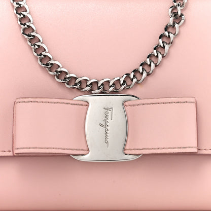 Salvatore Ferragamo Calfskin Vara Bow Chain Flap Crossbody Pink 8 of 10
