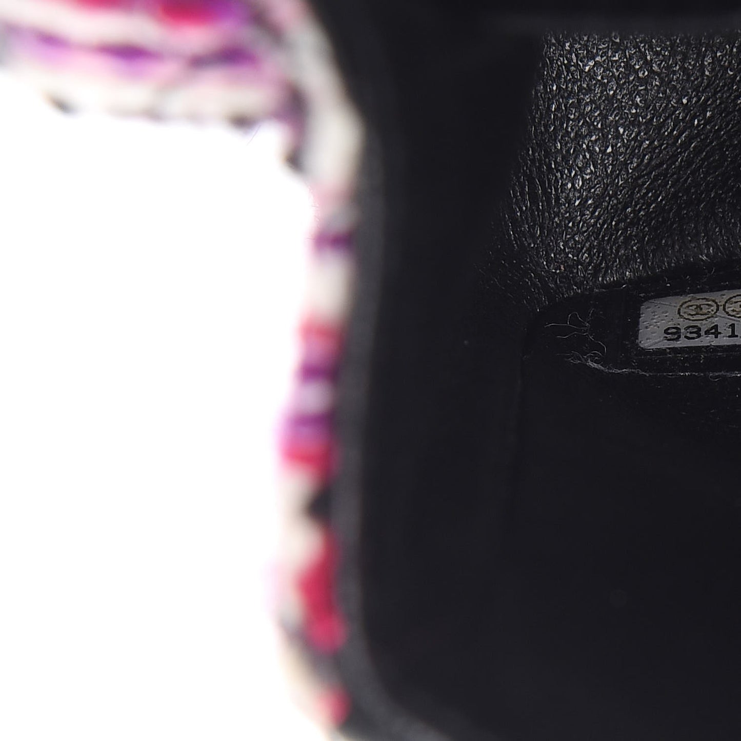 Tweed Quilted Medium Double Flap Pink Black