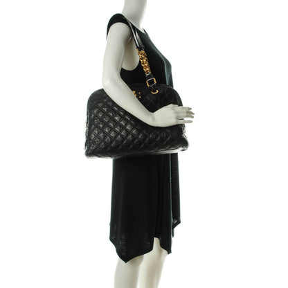 Marc Jacobs Lacquered Goatskin Quilted Karlie Satchel Black 2 of 9